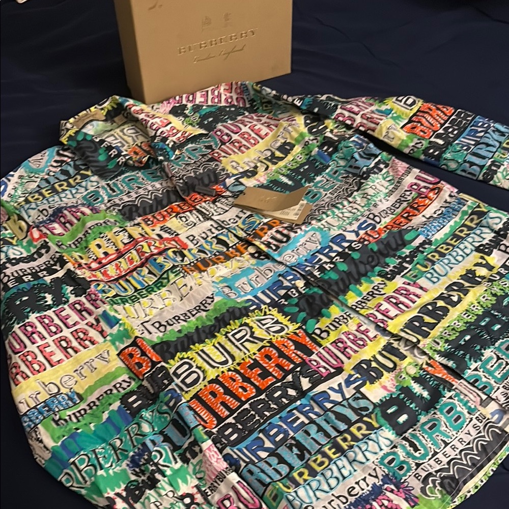 Burberry Colorful Logo Pattern Shirt